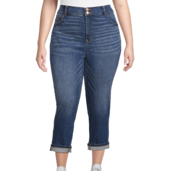 Terra & Sky Women's PlusSize Pull On Curvy CapriPants Size 2X (20W-22W) - Picture 1 of 4
